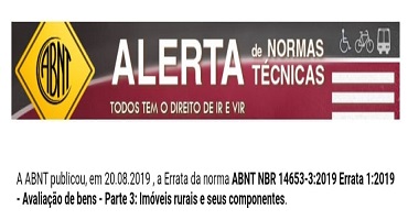 ABNT publica errata da norma ABNT NBR 14653-3:2019 – Parte I