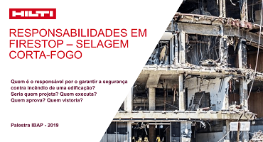 IBAPE-SP disponbiliza palestra Responsabilidades em Firestop