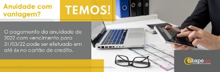 ANUIDADE 2022 EM ATÉ 6X