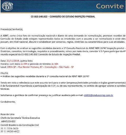 CE-002:140.002 – COMISSÃO DE ESTUDO INSPEÇÃO PREDIAL