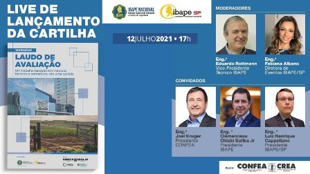 LIVE DE LANÇAMENTO DA CARTILHA: LAUDO DE AVALIAÇÃO – UM trabalho baseado em métodos técnicos e normativos, não uma opinião.