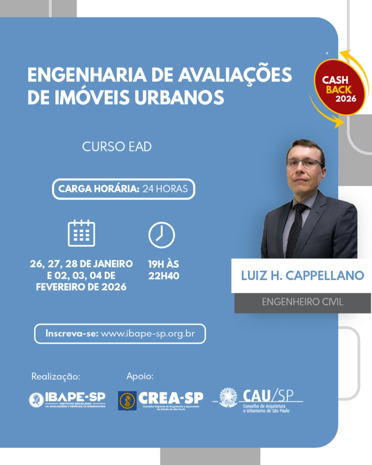 Curso Engenharia de Avaliações de Imóveis Urbanos