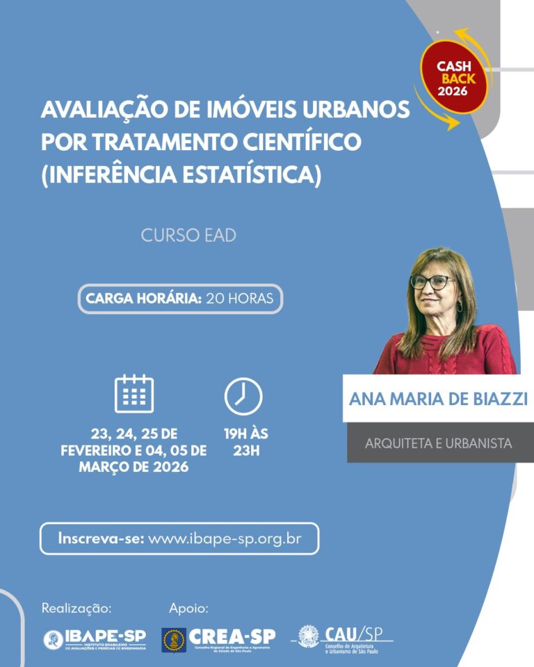 Curso Avaliação de Imóveis Urbanos por Tratamento Científico (Inferência Estatística)