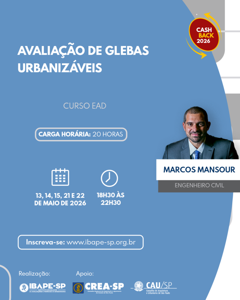 Curso Avaliação de Glebas Urbanizáveis
