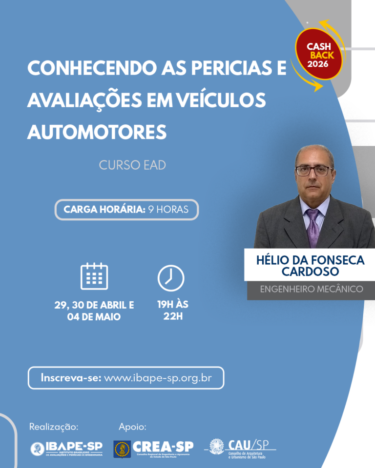 Curso Conhecendo as Perícias e Avaliações em Veículos Automotores