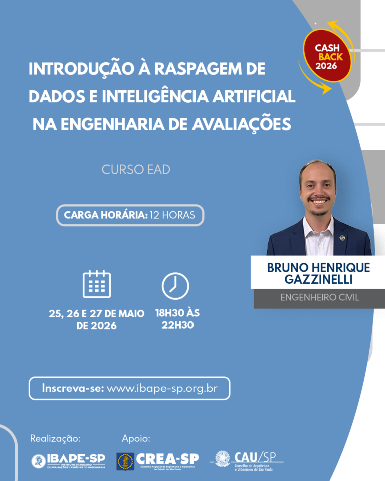 Curso Introdução à Raspagem de Dados e Inteligência Artificial na Engenharia de Avaliações