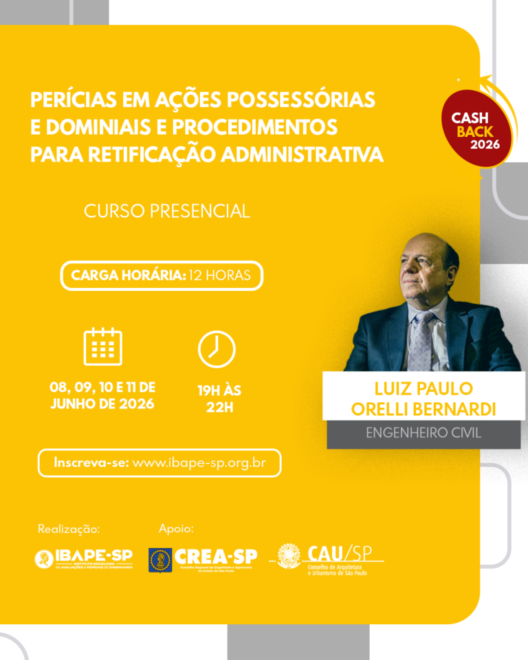 Curso Perícias em Ações Possessórias e Dominiais e Procedimentos para Retificação Administrativa